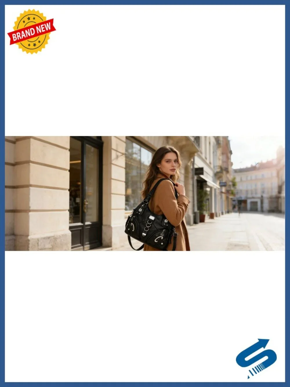 Spacious Crossbody Bag with Multi Pockets PU Leather Tote Hobo Purse Versatile